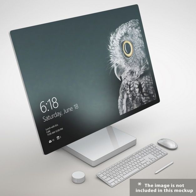 Premium PSD | Realistic monitor presentation